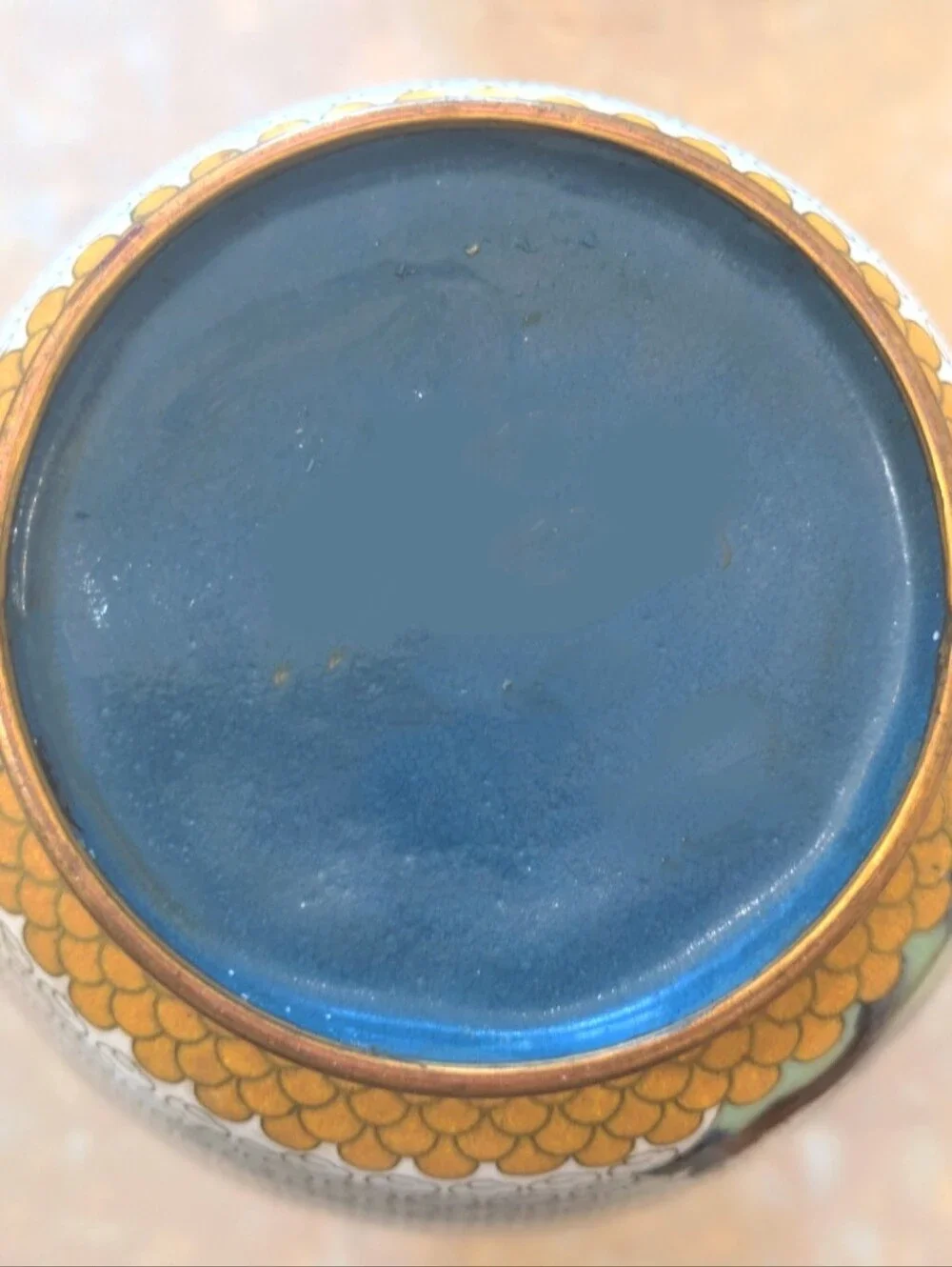 Large Vintage Cloisonne Urn/Vase - Picture 8 of 10